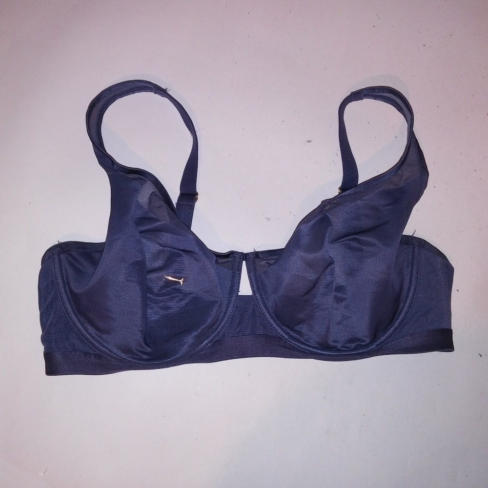 Soma Bra 36DD Unbelievable Lift Scoop Balconette Blue Sheer Underwire